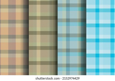 set of seamless plaid artwork