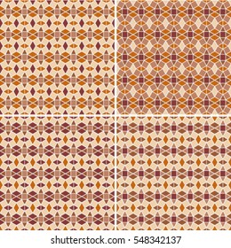 Set of seamless retro vector geometric,decorative patterns.
