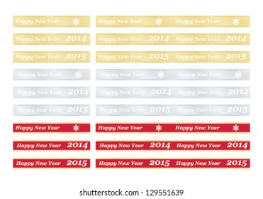 set of seamless ribbons with congratulations