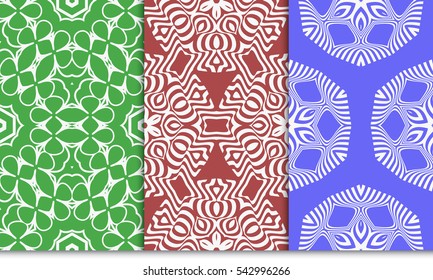 set of seamless sophisticated geometric pattern based on repetitive simple forms. vector illustration. for interior design, backgrounds, card, textile industry.