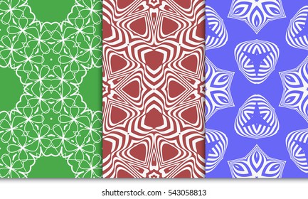 set of seamless sophisticated geometric pattern based on repetitive simple forms. vector illustration. for interior design, backgrounds, card, textile industry.