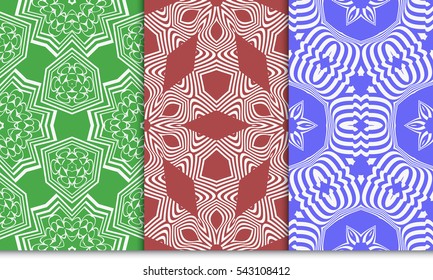 set of seamless sophisticated geometric pattern based on repetitive simple forms. vector illustration. for interior design, backgrounds, card, textile industry.