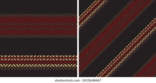 Set seamless stripe pattern. Colored textured a herringbone background. Horizontal and diagonal bands. Textile design. Of printing on fabric, shirt, textile, curtain and tablecloth. Vector.