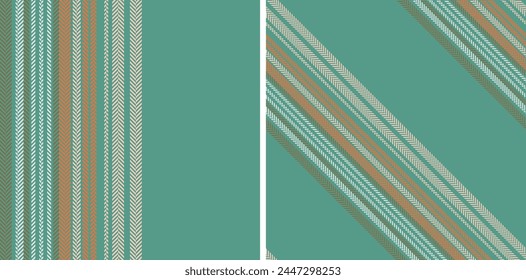 Establecer patrón de rayas sin costuras. Textura de color con fondo de espiga. Vertical y bandas diagonales. Diseño textil. De impresión en tela, camisa, textil, cortina y mantel. Vector.