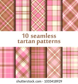 Set of seamless tartan pattern