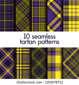 Set of seamless tartan pattern