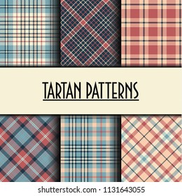 Set of seamless tartan patterns