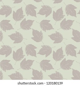Set of seamless texture. Autumn background with leaves. Vector illustration./ Floral background