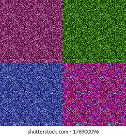 Set seamless texture of colorful curls (vector eps 10)
