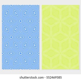 set of Seamless texture of cubes. vector illustration. For the interior design, printing, web and textile design. blue, green background