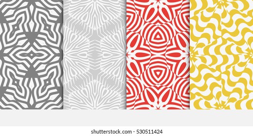 set of Seamless texture of floral ornament. Optical illusion. Vector illustration. For the interior design, printing, web and textile set of Seamless texture of floral ornament. Optical illusion. Vector illustration. For the interior design, printing, web and textile