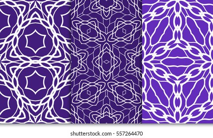 set of Seamless texture of floral ornament. Vector illustration. For the interior design, printing, web and textile