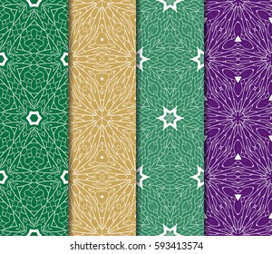 set of Seamless texture of floral ornament. Vector illustration. For the interior design, printing, web and textile set of Seamless texture of floral ornament. Vector illustration. For the interior design, printing, web and textile