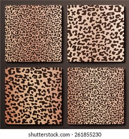 Set of seamless texture leopard  