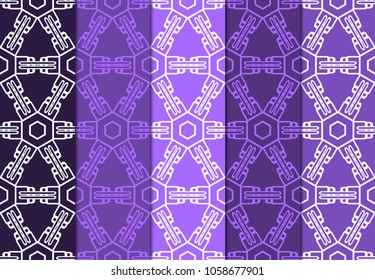 set of Seamless texture of modern ornament. Vector illustration. For the interior design, printing, web and textile