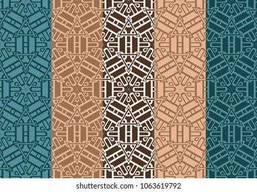 set of Seamless texture of modern ornament. Vector illustration. For the interior design, printing, web and textile