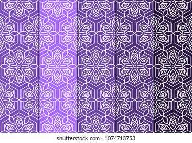 set of Seamless texture of modern ornament. Vector illustration. For the interior design, printing, web and textile