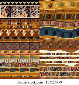 Set of seamless textures of African