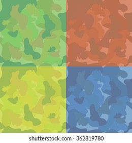 Set of seamless textures camouflage
