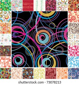 Set seamless textures. Vector.