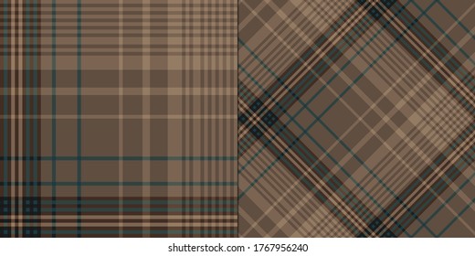 Conjunto de patrones de plante marrón vectorial sin soldadura. Antecedentes artísticos de diseño, tela, textil, envoltura, cubierta, etc.