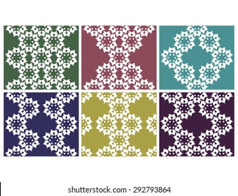 Set of seamless vector folk patterns