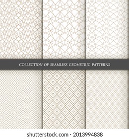 
Set of seamless vector geometric patterns.
Templates, backgrounds and wallpapers for your design. Textile ornament. Vector illustration.