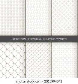 
Set of seamless vector geometric patterns.
Templates, backgrounds and wallpapers for your design. Textile ornament. Vector illustration.