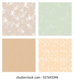 Set of seamless vector grunge texture. Old style vintage design. Graphic illustration. Grungy textured background with attrition, cracks and ambrosia