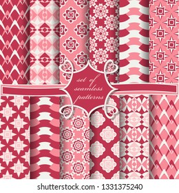 set of seamless vector paper with abstract  shapes and design elements for decoration
