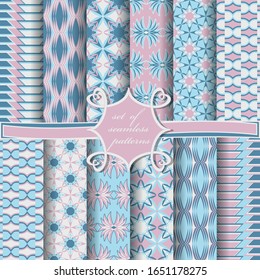 set of seamless vector paper with abstract  geometric shapes and design elements for decoration
