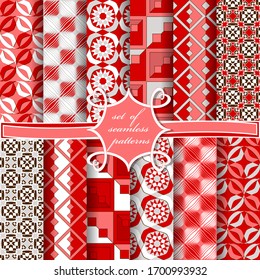 set of seamless vector paper with abstract  geometric shapes and design elements for decoration