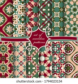 set of seamless vector paper with abstract geometric shapes and design elements for decoration