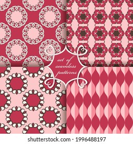 set of seamless vector paper with abstract geometric shapes, circular patterns and design elements for decoration. Can be used for wallpapers, fills images, background, surface