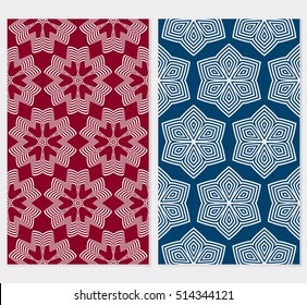 set of seamless vector pattern. floral ornament. interior decoration, wallpaper, presentation, fashion design. color