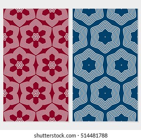 set of seamless vector pattern. floral ornament. interior decoration, wallpaper, presentation, fashion design. color