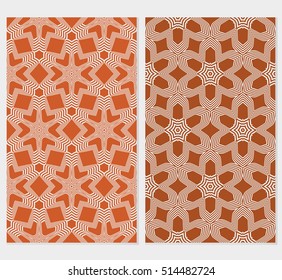 set of seamless vector pattern. floral ornament. interior decoration, wallpaper, presentation, fashion design. brown color