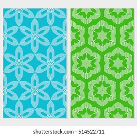 set of seamless vector pattern. floral ornament. interior decoration, wallpaper, presentation, fashion design. color