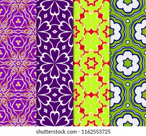 Set of Seamless vector pattern. Geometric ornament. linear background, lace texture, tribal ethnic arabic, fashion decorative ornament.