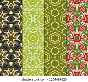Set of Seamless vector pattern. Geometric ornament. linear background, lace texture, tribal ethnic arabic, fashion decorative ornament.