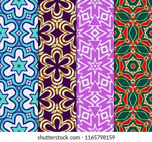 Set of Seamless vector pattern. Geometric ornament. linear background, lace texture, tribal ethnic arabic, fashion decorative ornament.