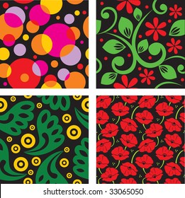 Set of seamless vector patterns