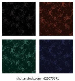 Set of seamless vector textures. Grunge background with attrition, cracks and ambrosia. Old style vintage design. Graphic design
