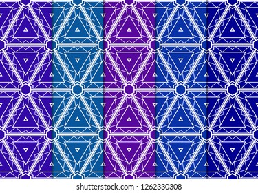 Set of Seamless Vintage Geometric Pattern. Design For Bandana Shawl, Tablecloth Fabric Print. Vector Illustration