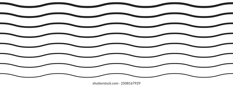 Set of seamless wavy, zigzag. Graphic design elements eps 10