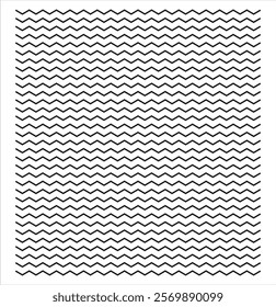 Set of seamless wavy, zigzag. Graphic design elements. Outline sign border element kit. Page Decoration linear icon paper break, book decoration.