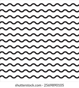 Set of seamless wavy, zigzag. Graphic design elements. Outline sign border element kit. Page Decoration linear icon paper break, book decoration.