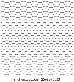 Set of seamless wavy, zigzag. Graphic design elements. Outline sign border element kit. Page Decoration linear icon paper break, book decoration.