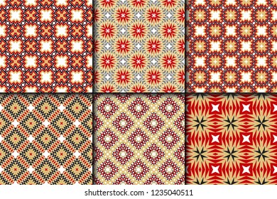 Set of Seamless Zig Zag Pattern. Abstract Background. For Wallpaper, Fabric, Web Page Design, Textures. Vector Illustration