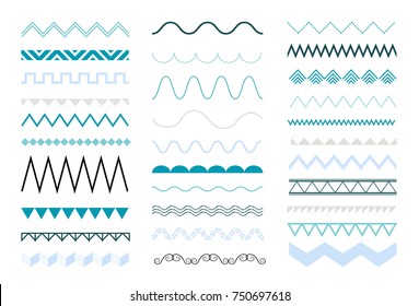 conjunto de líneas de zag y ondulación sin fisuras
